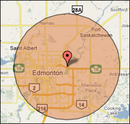 edmonton home guitar lessons map